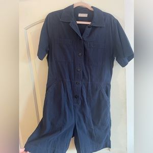 Navy corduroy Everlane jumpsuit